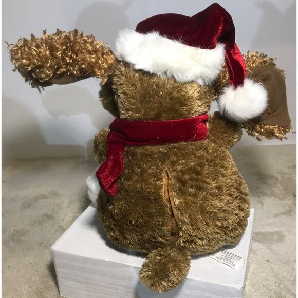 Dan Dee Holiday Plush Singing Dog With Santa Hat & Scarf - Picture 5 of 11